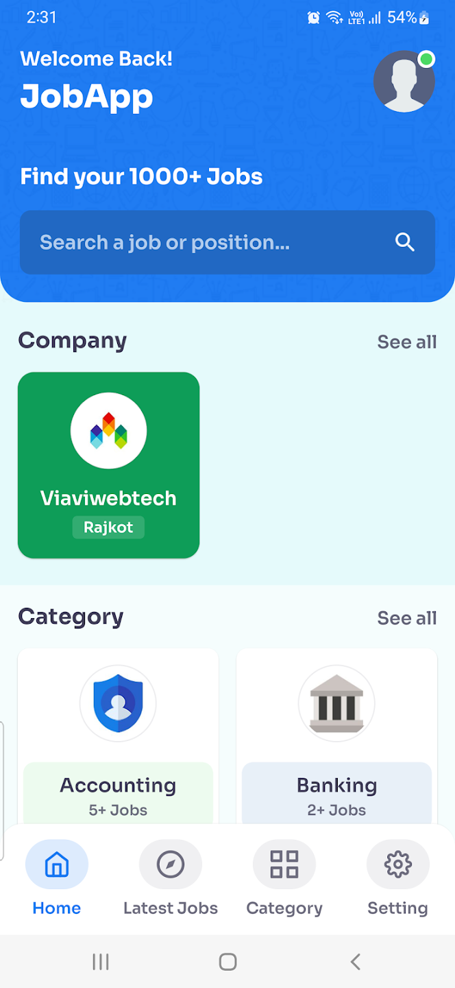 Job Followers Home Screen